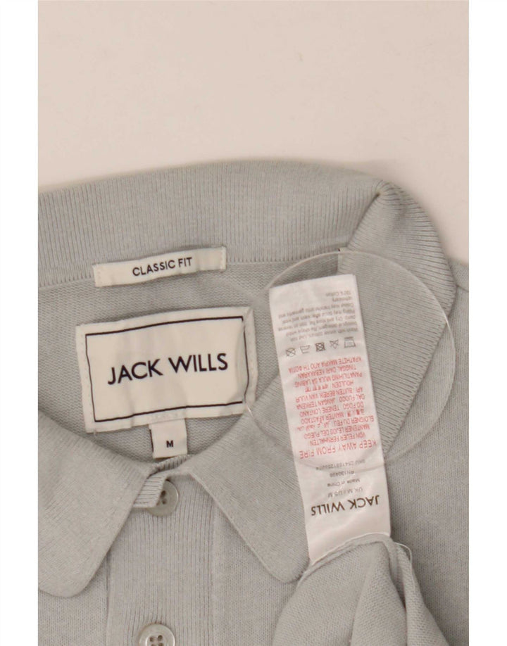 Jack Wills Herre Classic Fit Polo Shirt Medium Grey Bomuld
