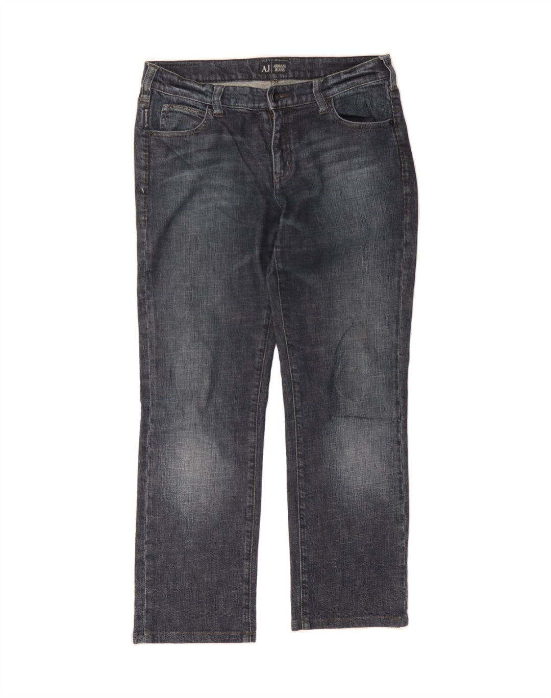 ARMANI Womens Straight Jeans W30 L28 Blue Cotton Vintage Armani and Second-Hand Armani from Messina Hembry 