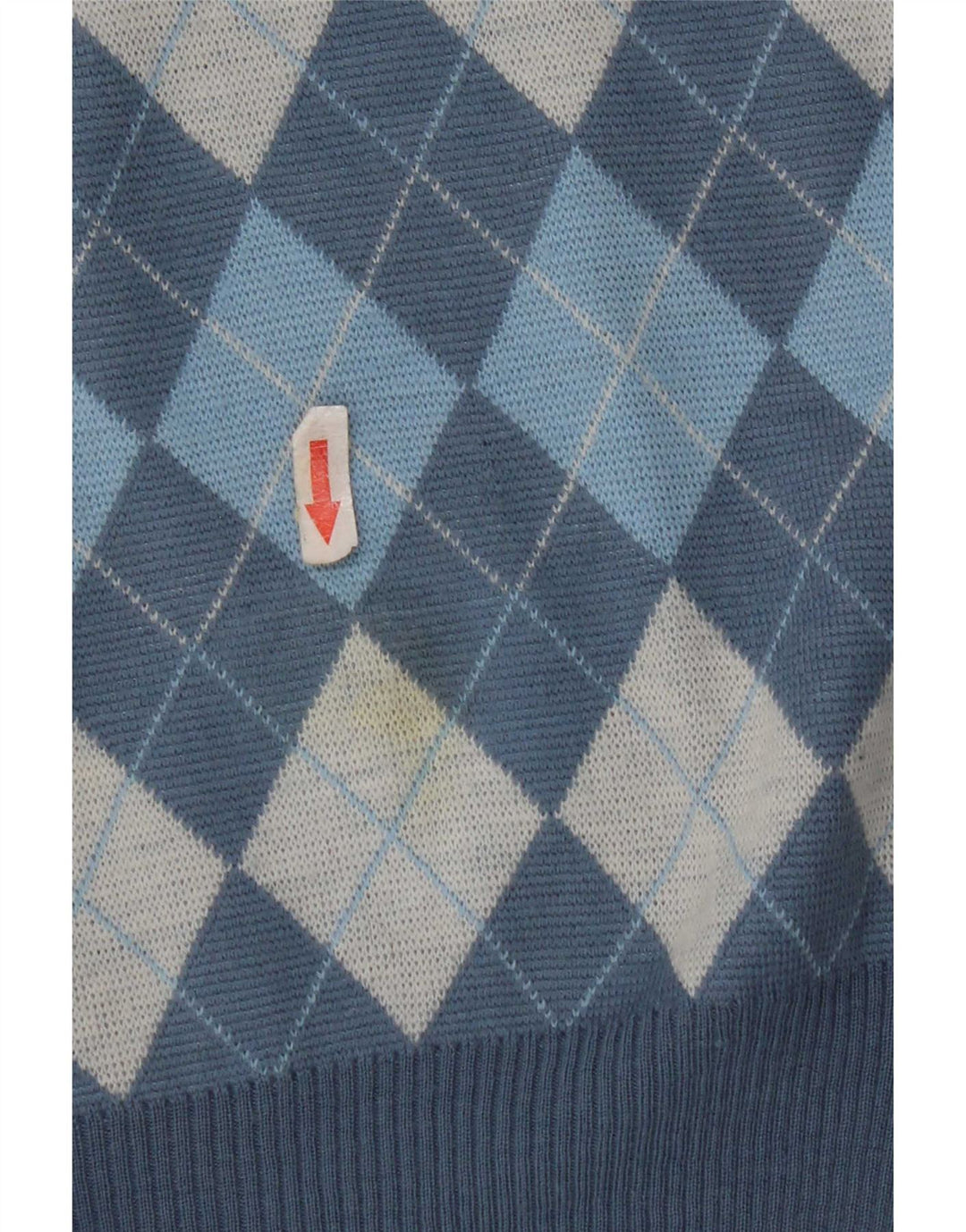 Vintage Herrevest Tank Top Medium Blue Argyle/Diamond Wool