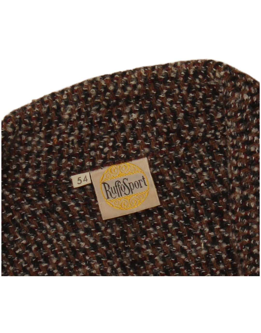 VINTAGE Herre cardigan sweater IT 54 XL Brun Flecked