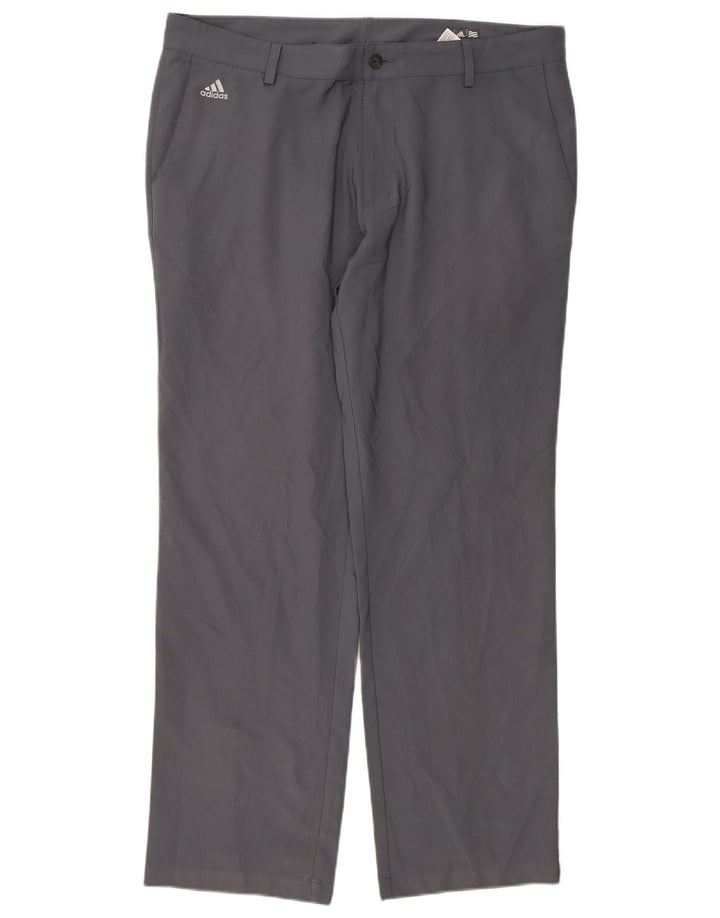 Adidas Herre Climalite Straight Chino Bukser W38 L32 Grå Polyester