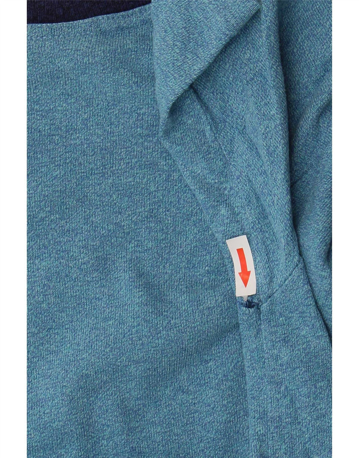 Asics Herre T-Shirt Top Medium Blue Flecked Bomuld