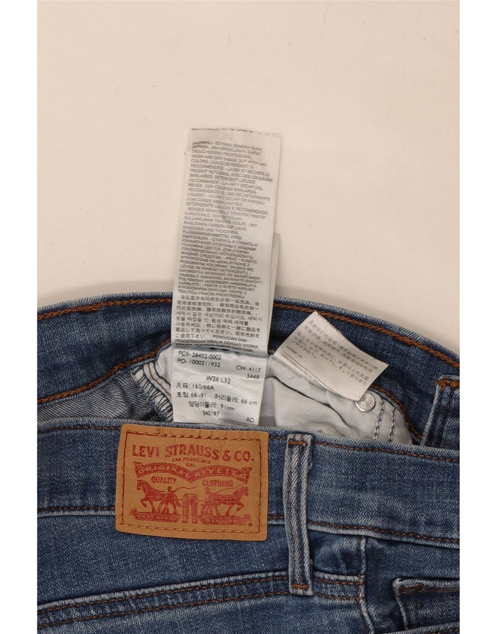 LEVI'S Dame Slankende Bootcut Jeans W26 L32 Blå Bomuld
