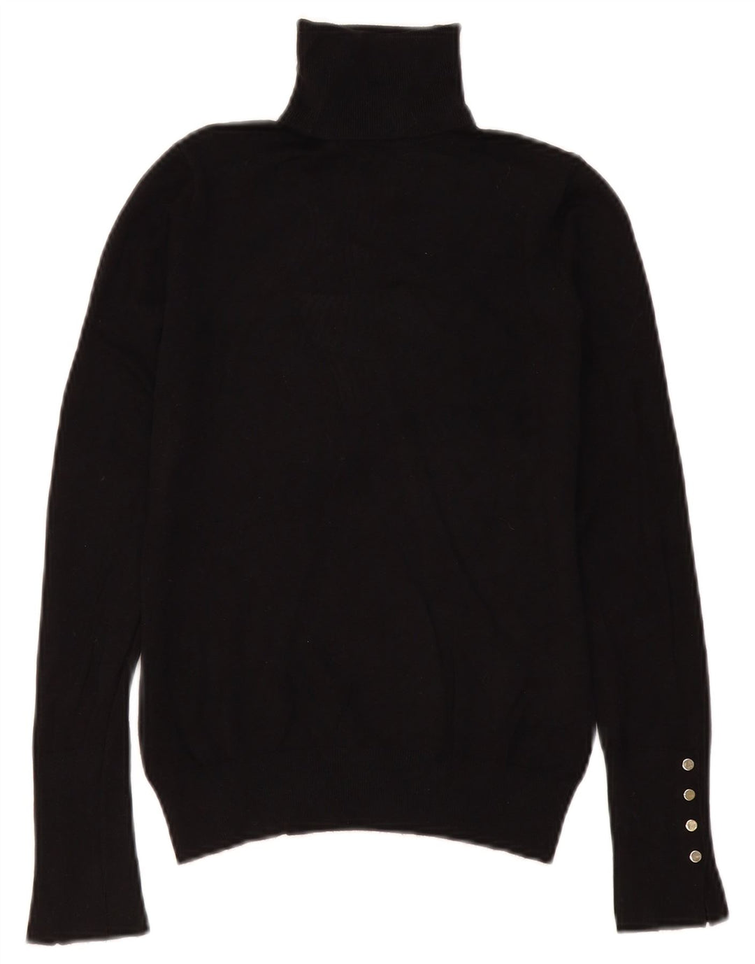 Zara Dame Rullehals Sweater UK 10 Lille Sort