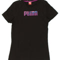 PUMA Mens Graphic T-Shirt Top Small Black | Vintage Puma | Thrift | Second-Hand Puma | Used Clothing | Messina Hembry 