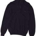 Harmont & Blaine Dame Sweater med lynlås-hals UK 12 Medium Navy Blue Wool