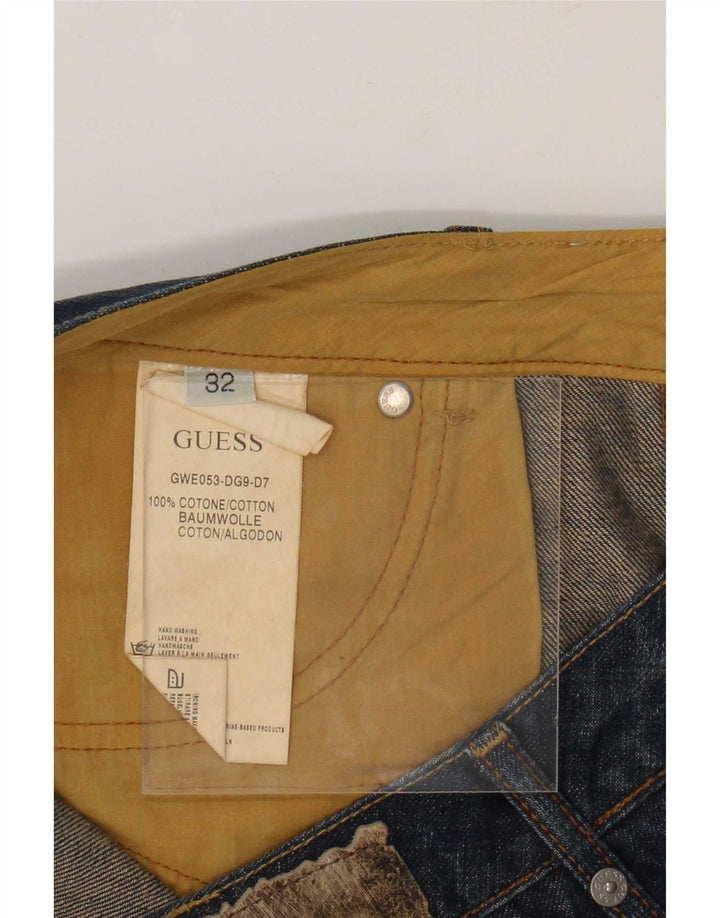 Guess Mini-denimnederdel til kvinder W32 Stor marineblå bomuld