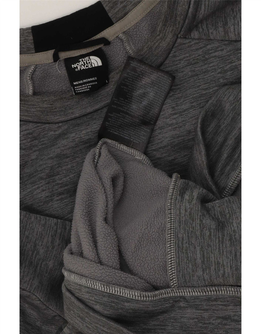 The North Face Herre Sweatshirt Jumper Large Grå Colourblock Polyester
