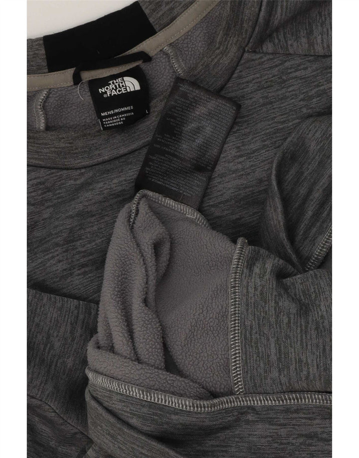 The North Face Herre Sweatshirt Jumper Large Grå Colourblock Polyester