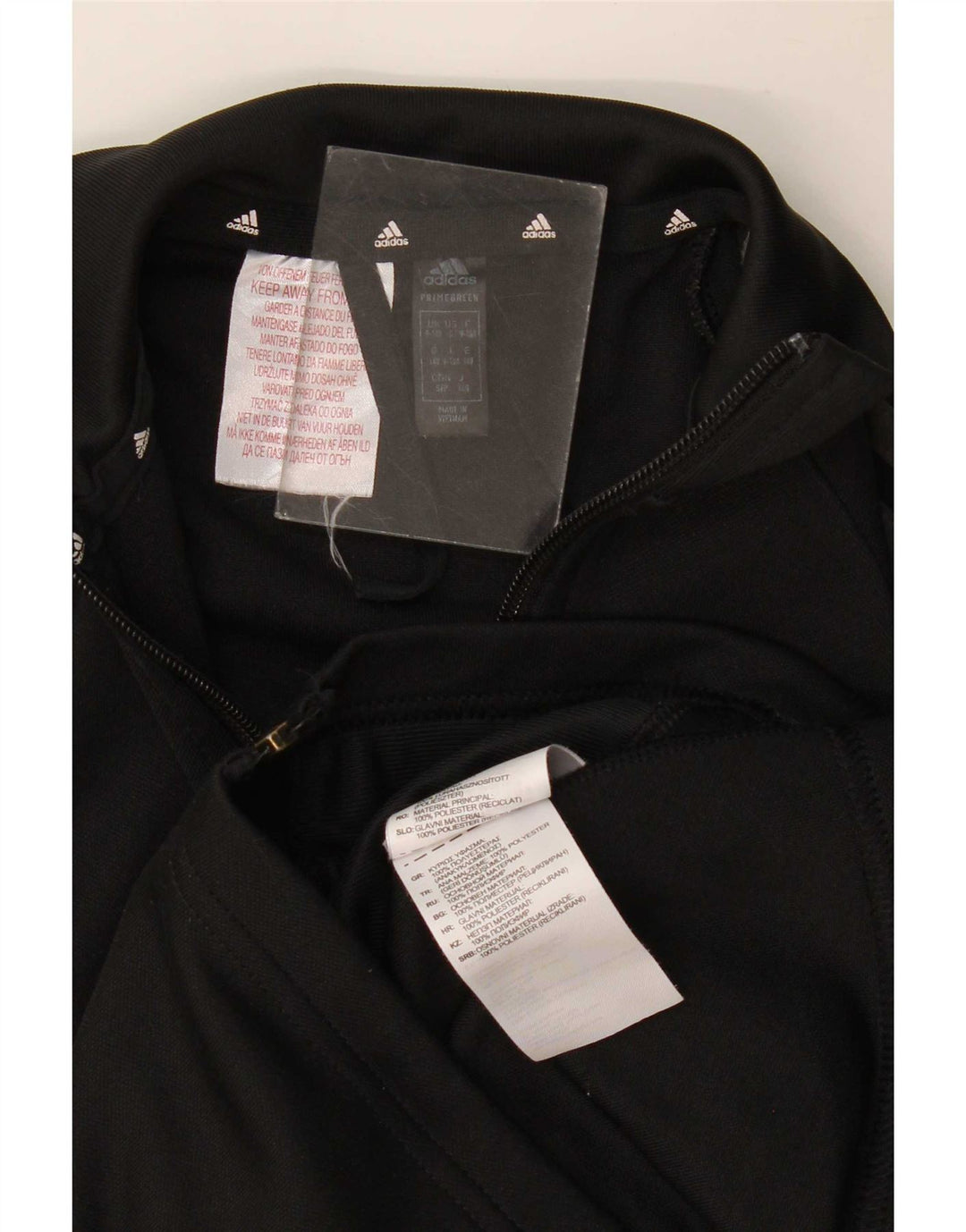 Adidas Boys Aeroready Træningsdragt Topjakke 9-10 År Sort Polyester