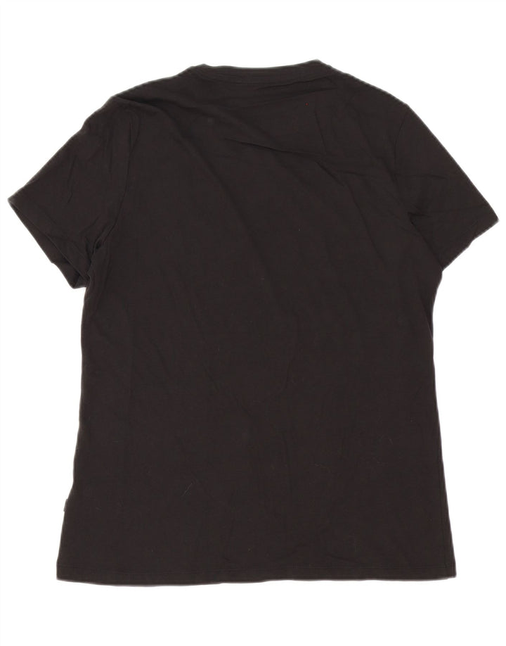 Puma Herre Grafisk T-Shirt Top Stor Sort Bomuld