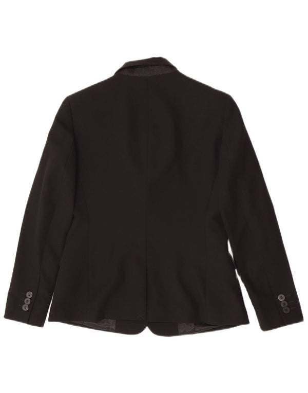 Topshop Dame 1 Knap Blazer Jacket UK 6 XS Sort Polyester