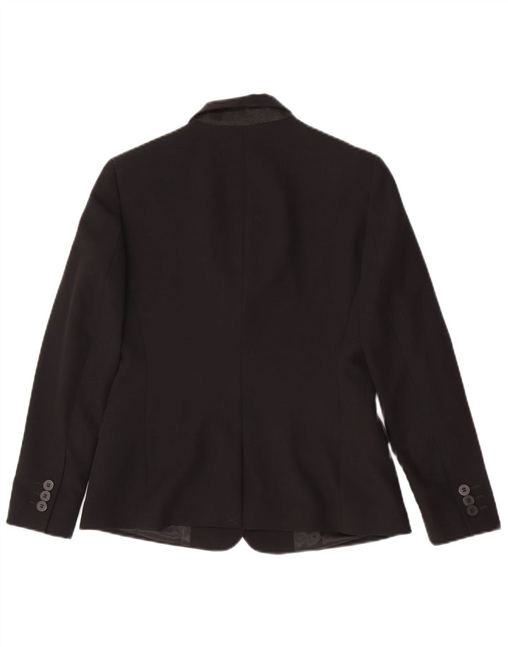 Topshop Dame 1 Knap Blazer Jacket UK 6 XS Sort Polyester