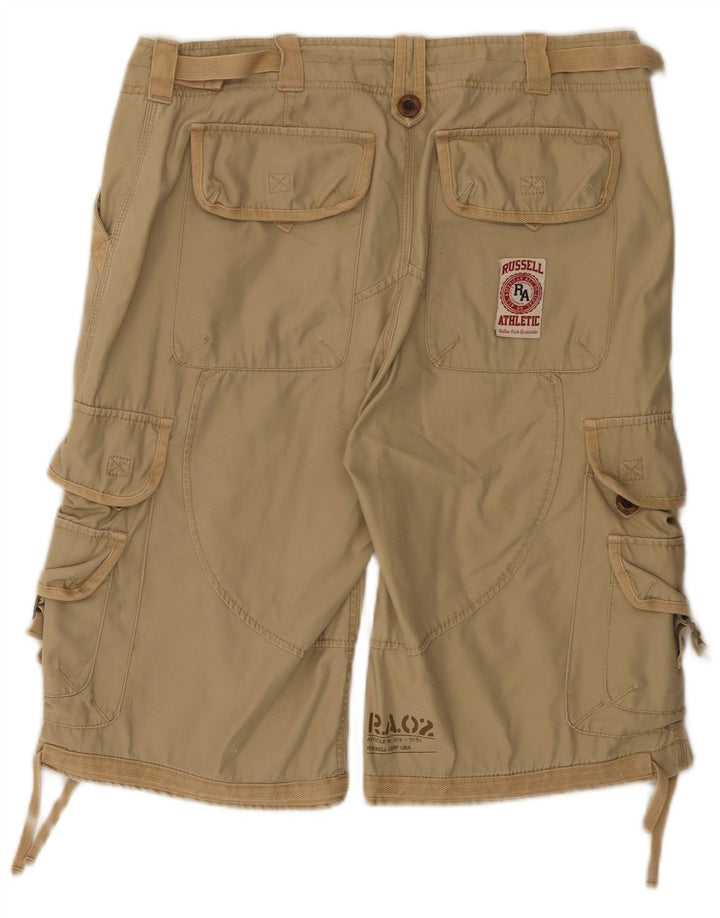 Russell Athletic Herre Cargo Shorts Large W34 Beige Bomuld