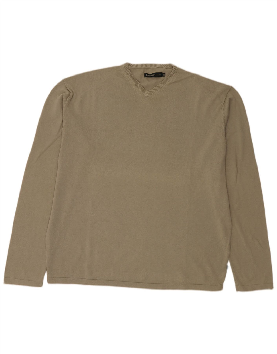 Dockers Herre Khakis V-hals Jumper Sweater 2XL Khaki