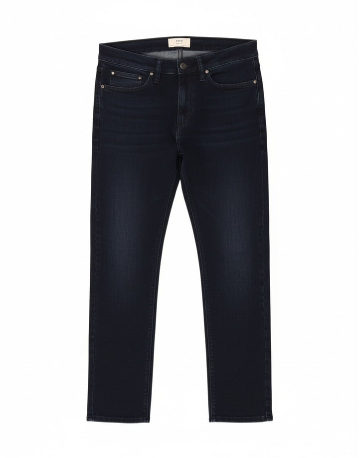 MARKS & SPENCER Mens Slim Jeans W32 L31 Navy Blue Cotton Vintage Marks & Spencer and Second-Hand Marks & Spencer from Messina Hembry 