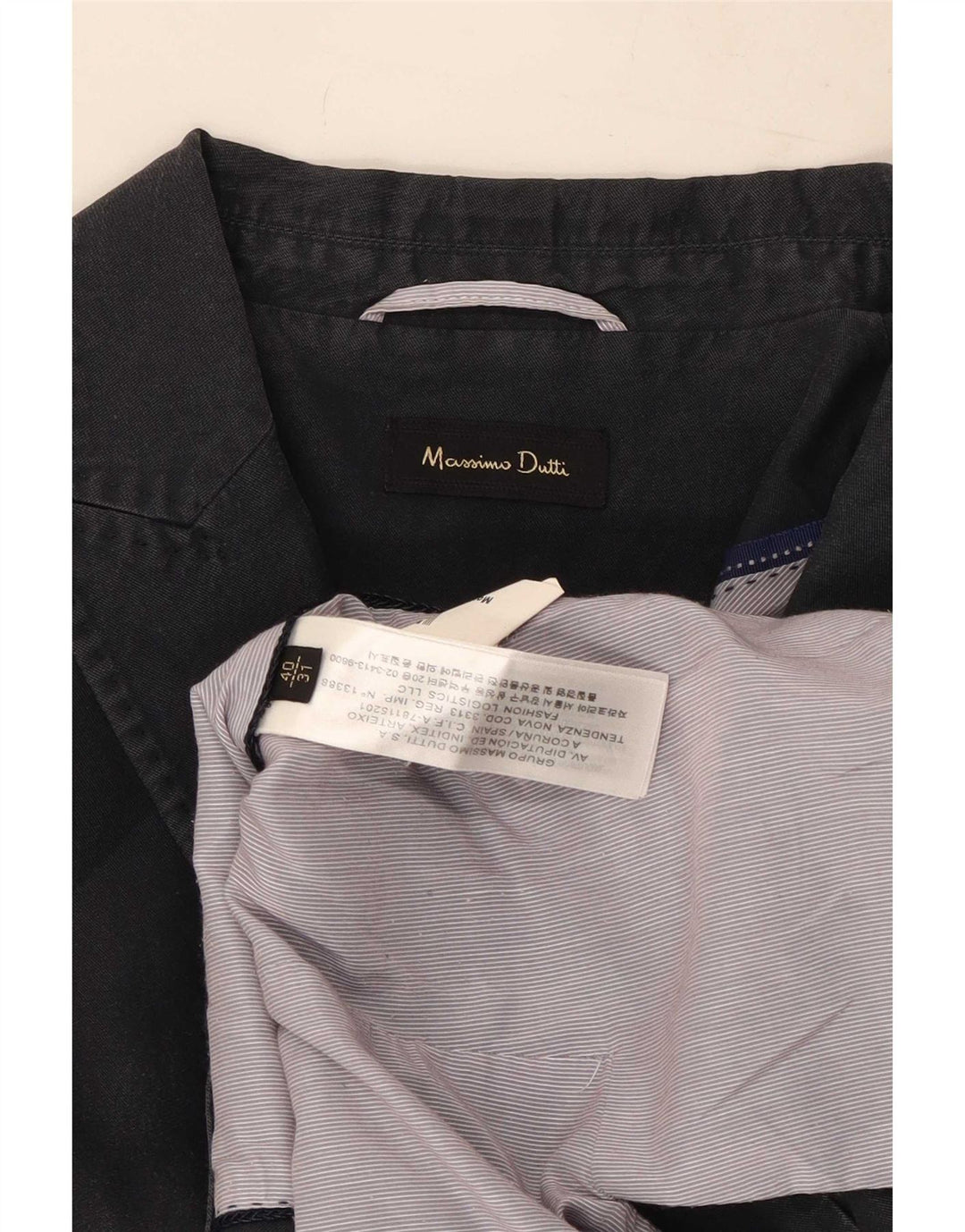 Massimo Dutti Dame 1 Knap Blazer Jakke EU 40 Medium Navy Blue