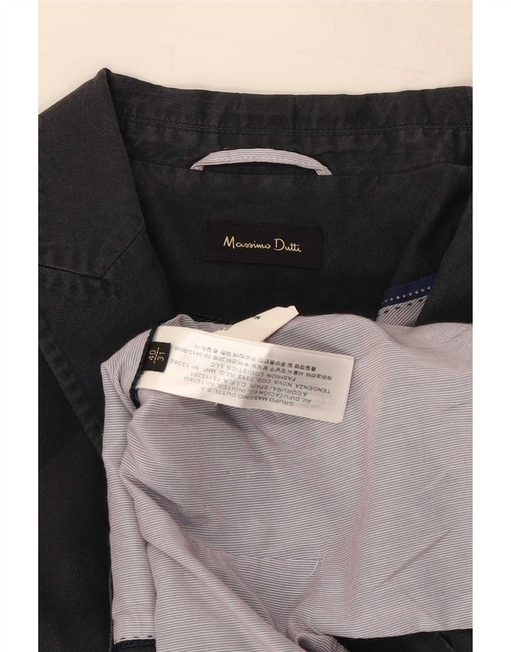 Massimo Dutti Dame 1 Knap Blazer Jakke EU 40 Medium Navy Blue