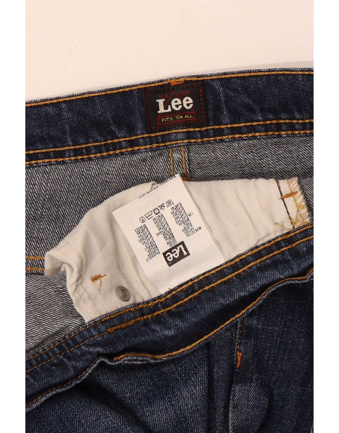Lee Mens Brooklyn Straight Jeans W40 L27 Blå Bomuld