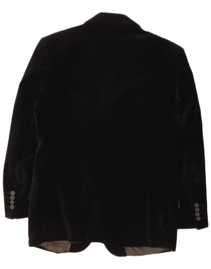 Vintage Herre 3 Button Velvet Blazer Jacket UK 38 Medium Black