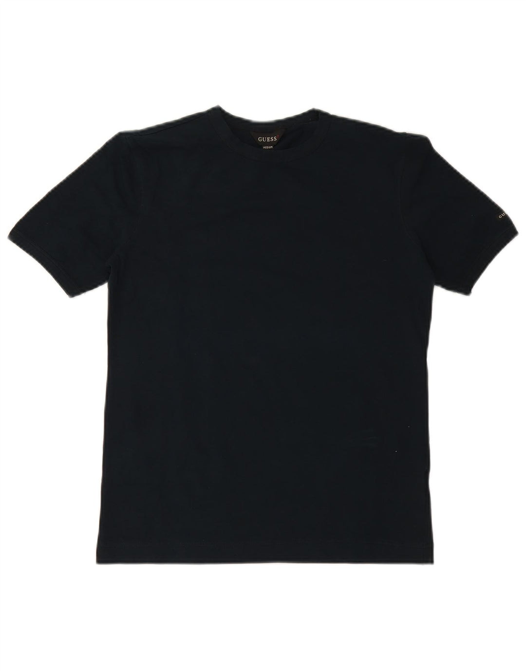 GUESS T-shirt top til kvinder UK 12 Mellem marineblå bomuld