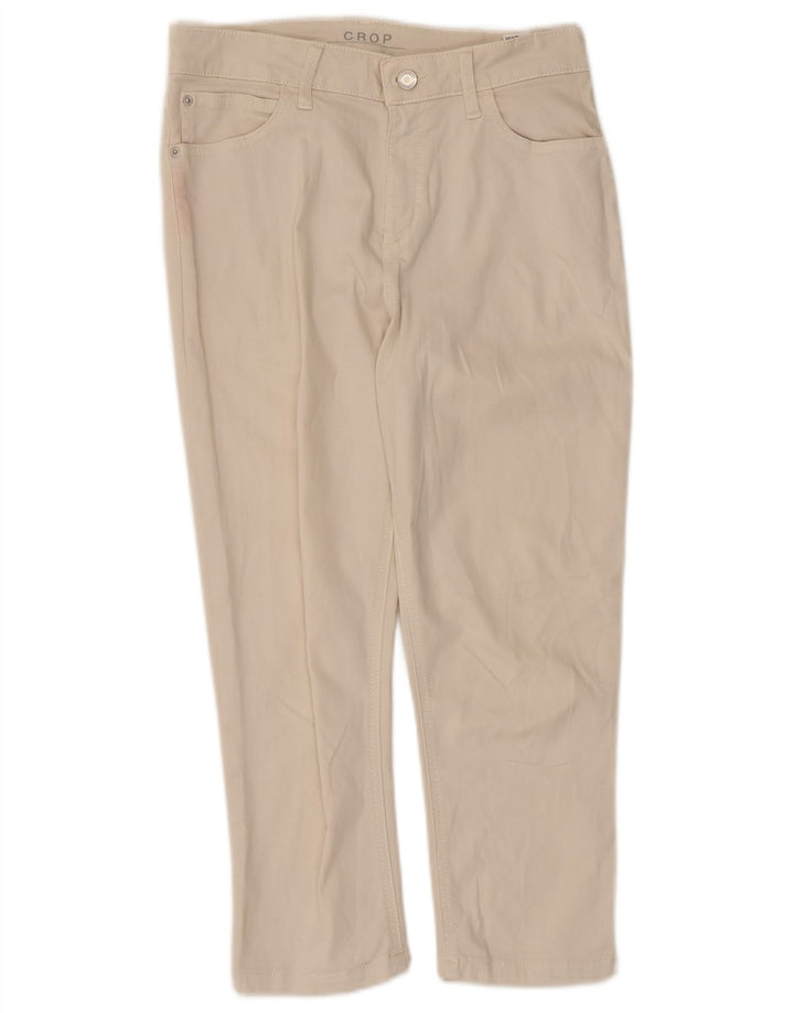 Marks & Spencer Dame Capri Bukser UK 10 Small W28 L22 Off White
