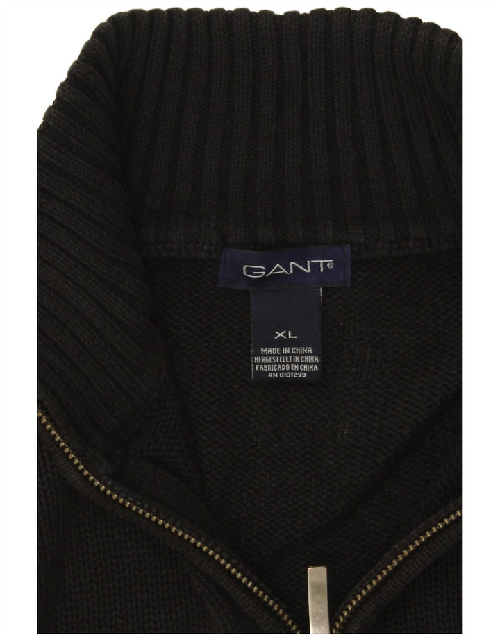 Gant Herre Cardigan Sweater XL Sort hør