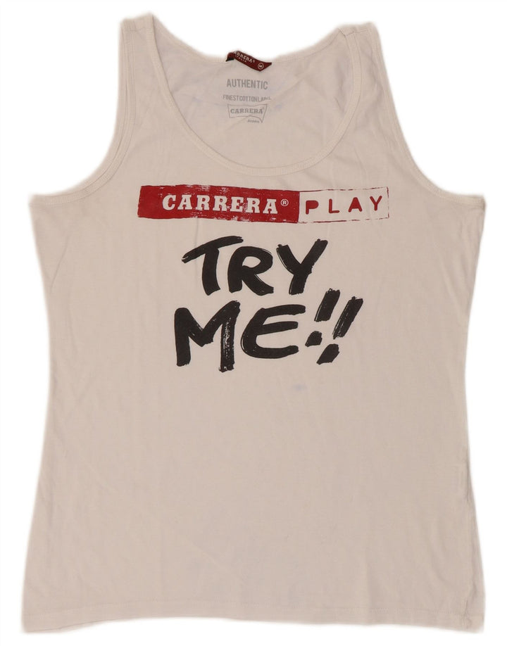 CARRERA Grafisk Vest Top UK 12 Medium White