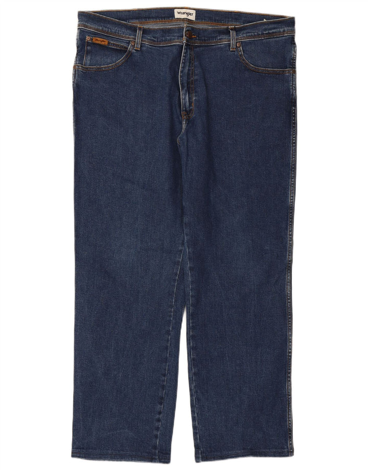 WRANGLER Herre Texas Straight Jeans W42 L29 Blå Bomuld