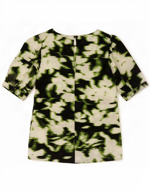 Marks & Spencer Damebluse Top UK 10 Small Multicolored Floral Viscose