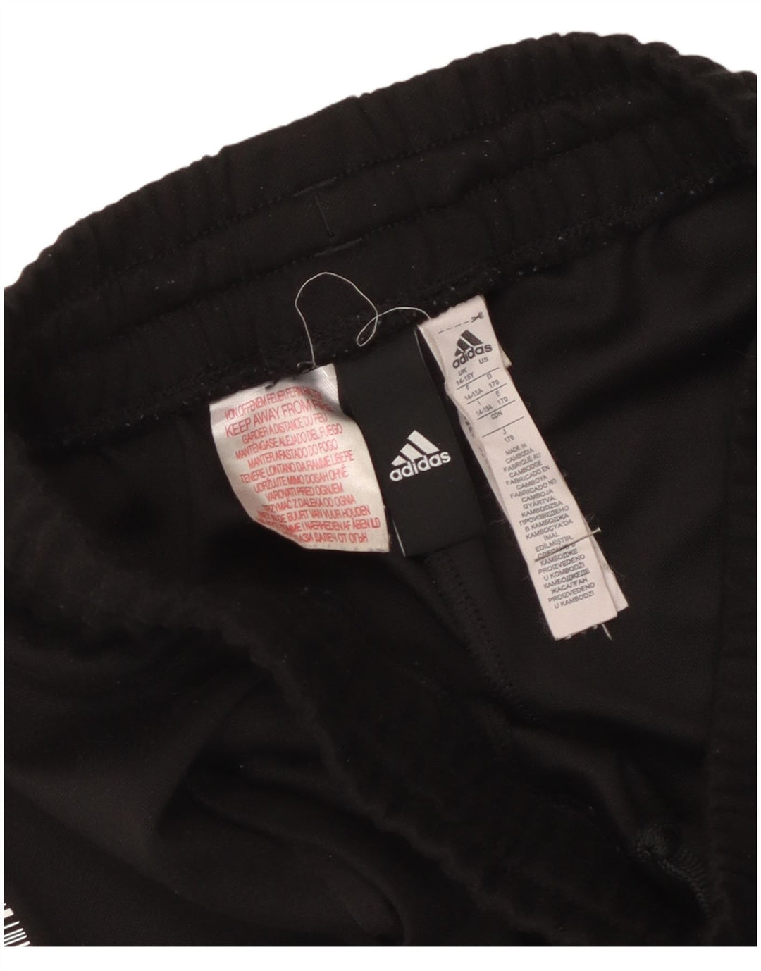 Adidas drenge grafiske sportsshorts 14-15 år sort polyester