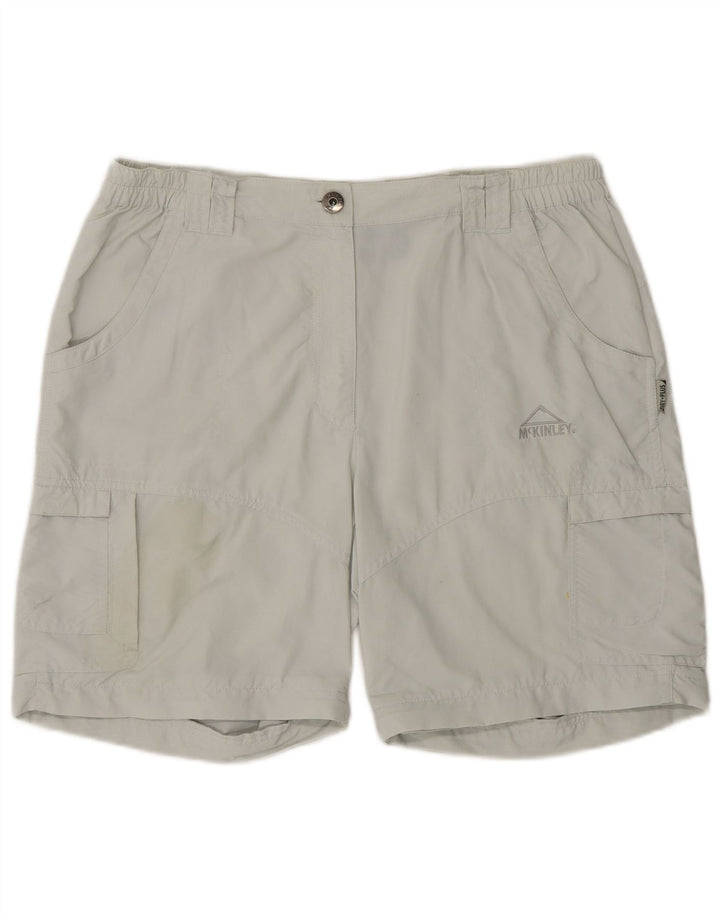 MC KINLEY Dame Cargo Shorts UK 16 Large W34 Grå Polyamid