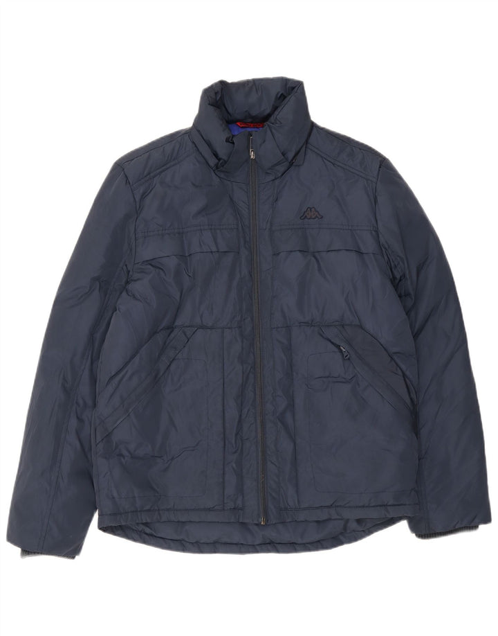 Kappa Herre polstret jakke UK 40 Large Navy Blue Polyester