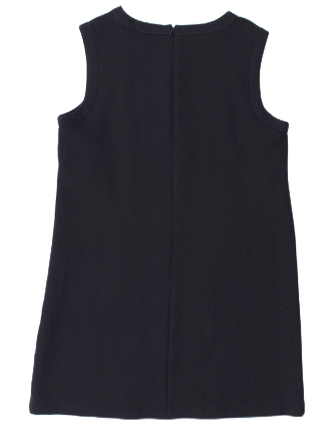 Zara Dame Ærmeløs Shift Dress UK 18 XL Navy Blue Polyester