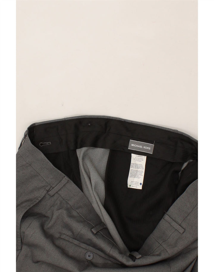 MICHAEL KORS Mens Slim Suit Trousers W38 L32 Grey Polyester Vintage Michael Kors and Second-Hand Michael Kors from Messina Hembry 