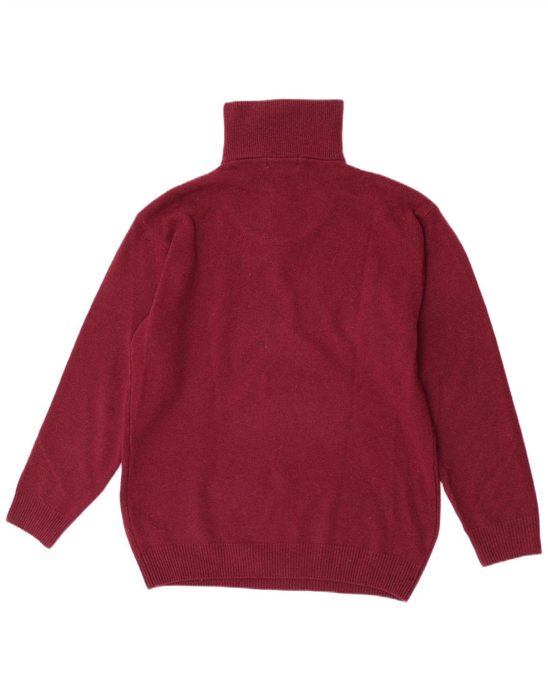 Tardini Herre Zip Neck Jumper Sweater Large Burgundy Wool