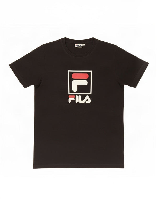Fila Boys Grafisk T-Shirt Top 13-14 år Sort