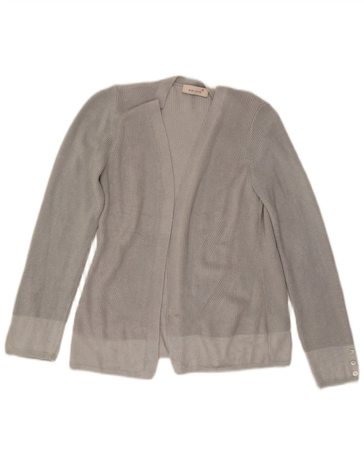 Marks & Spencer Dame Per Una Åben Cardigan Sweater UK 8 Lille Grå