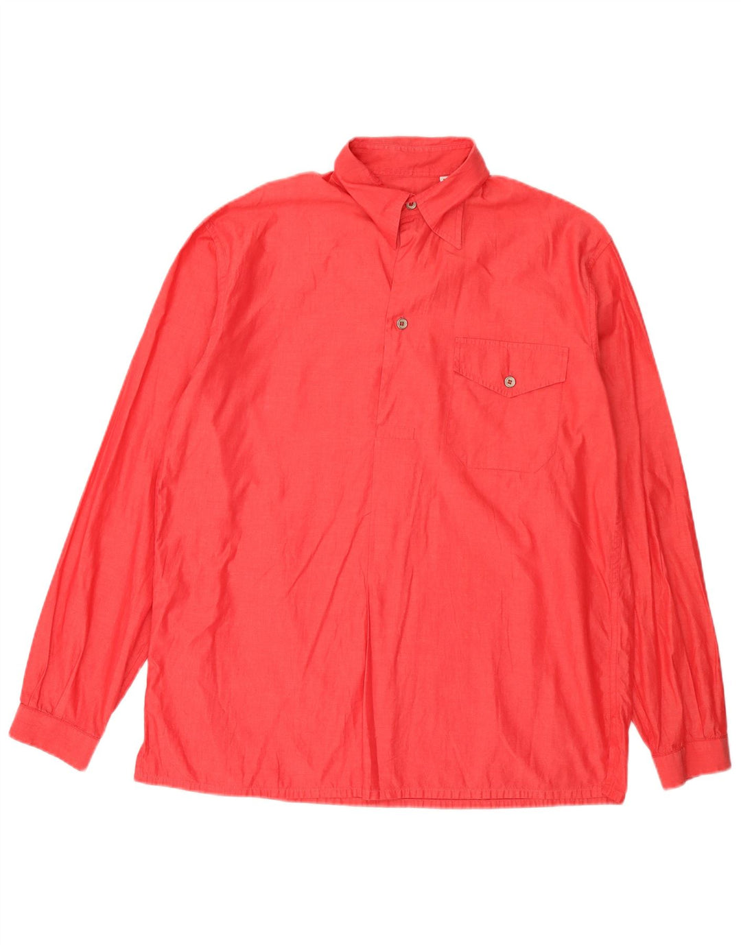 Vintage herre pullover skjorte stor rød bomuld