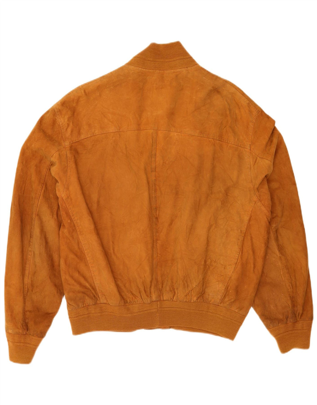 Vintage herre ruskind bomberjakke IT 52 XL brunt læder