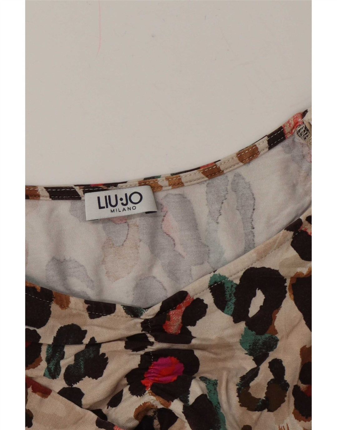 Liu Jo Damebluse Top UK 12 Medium Beige Animal Print