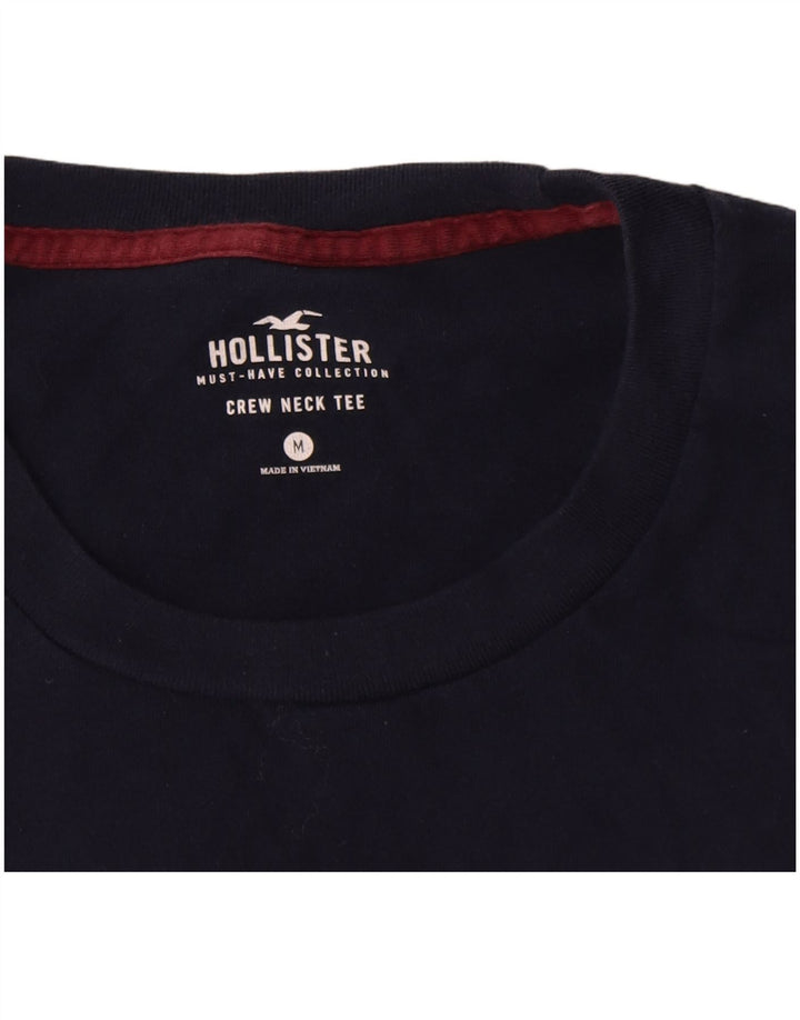 Hollister Herre T-shirt Top Medium Marineblå Bomuld