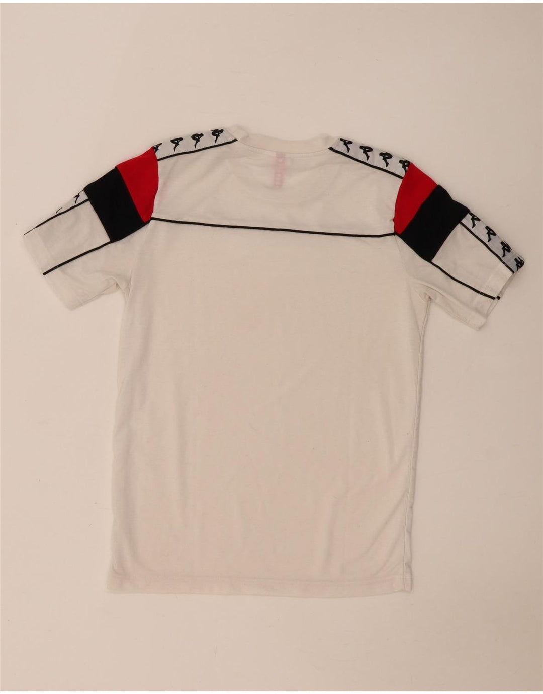 Kappa Herre grafisk T-shirt Top Medium White Colourblock