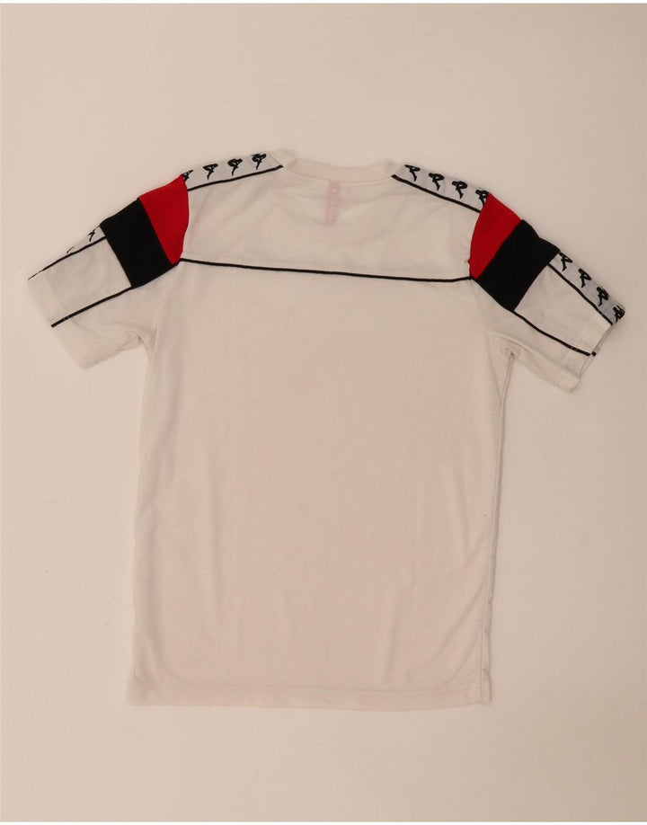 Kappa Herre grafisk T-shirt Top Medium White Colourblock