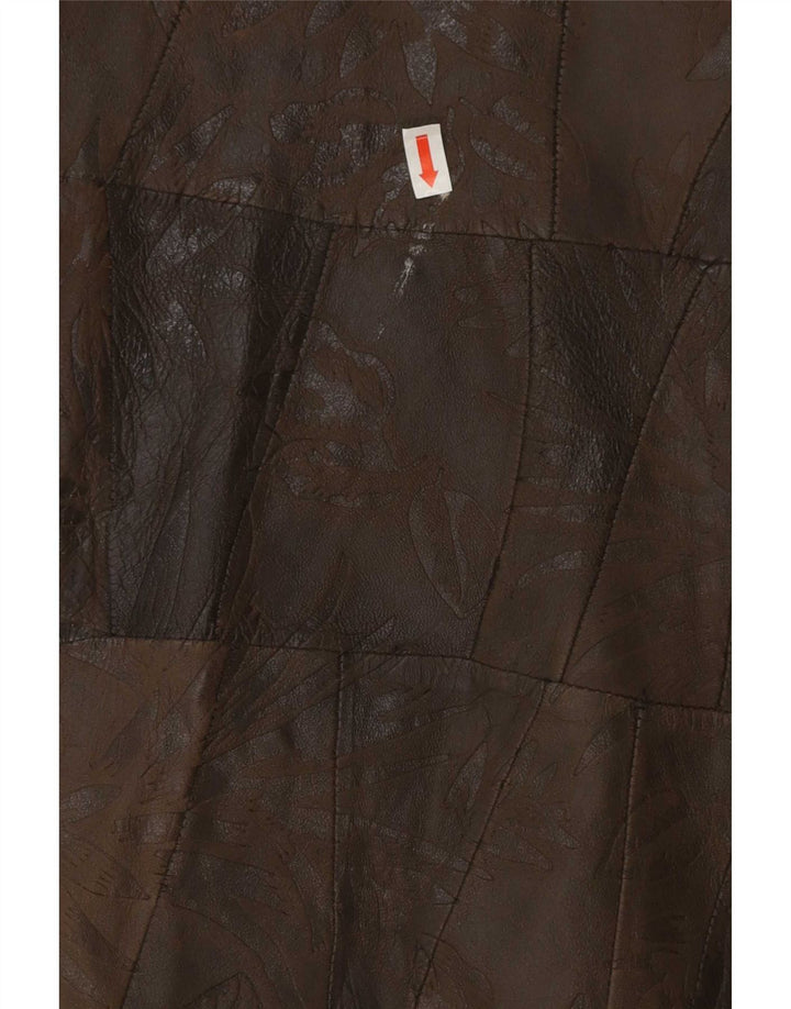 Vintage lædervest til mænd, medium brun