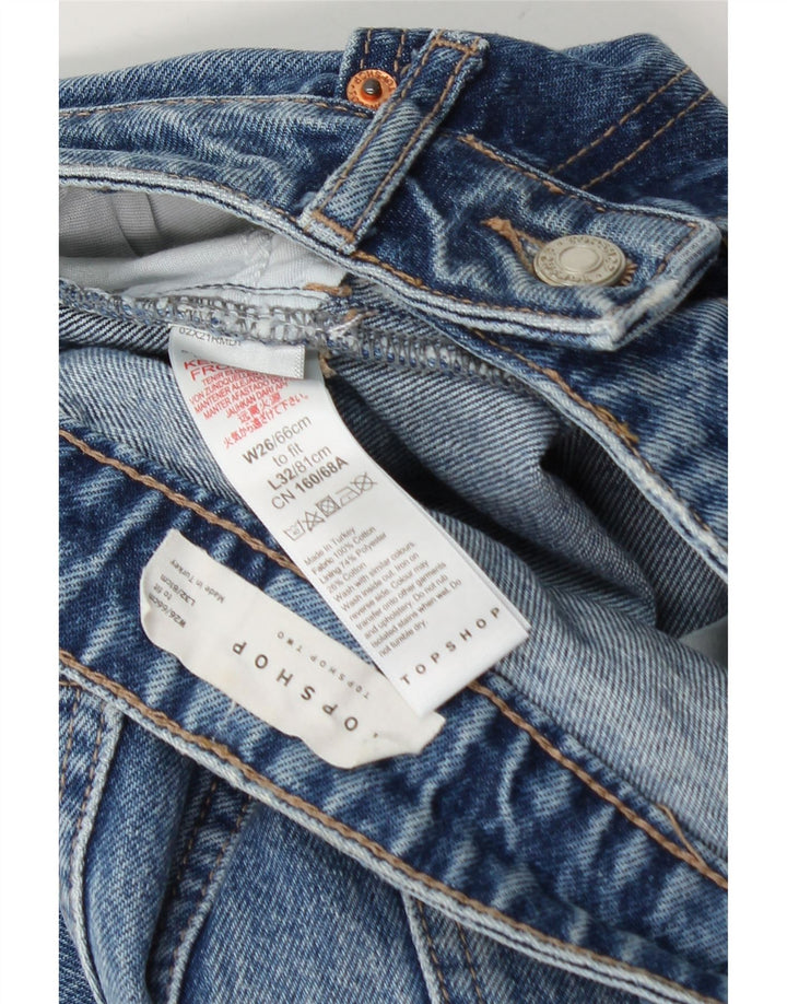 TOPSHOP Dame Bootcut Jeans W26 L32 Blå Bomuld