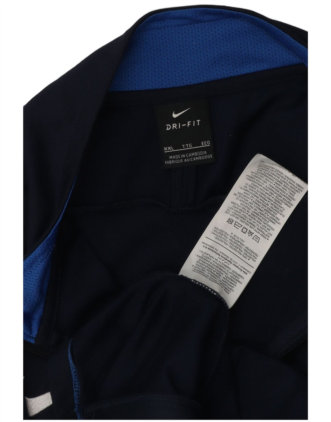 Nike Herre Dri Fit træningsdragt Topjakke 2XL Marineblå Colourblock Polyester