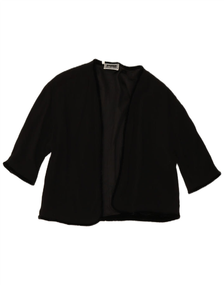 LUISA SPAGNOLI Dame Open Blazer Jacket IT 46 Large Black