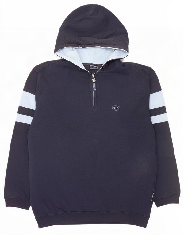 Champion Herre hættetrøje Jumper Large Marineblå Colourblock Bomuld