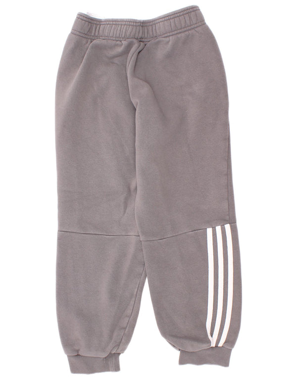 Adidas Drenge Træningsdragt Bukser Joggers 9-10 År Grå Bomuld